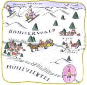 Winter resort map. Eltern Magazine, © 1996 Merle Nacht.