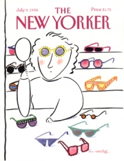 Choosing sunglasses. Ink and watercolor. ©1990 The New Yorker